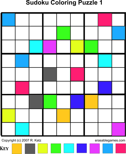 Sudoku Coloring Puzzle 1 450px